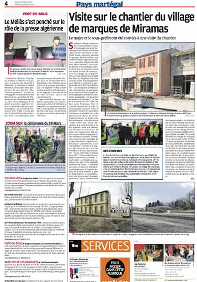 Visite du chantier de la ZAC de Miramas