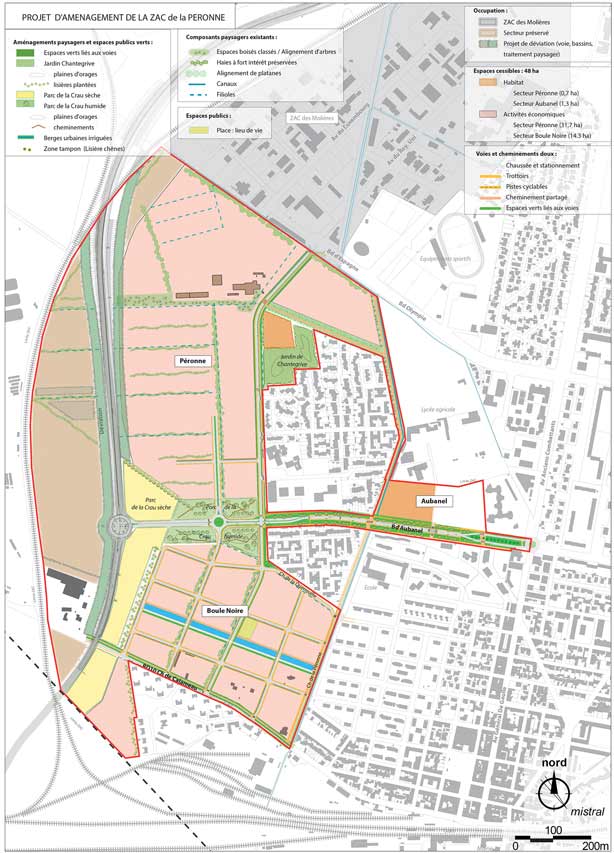 Plan d'ensemble de la ZAC de la Peronne